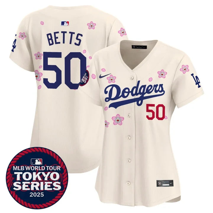 Women's Dodgers Tokyo Series 2025 Vapor Premier Limited Jersey V2 - Stitched