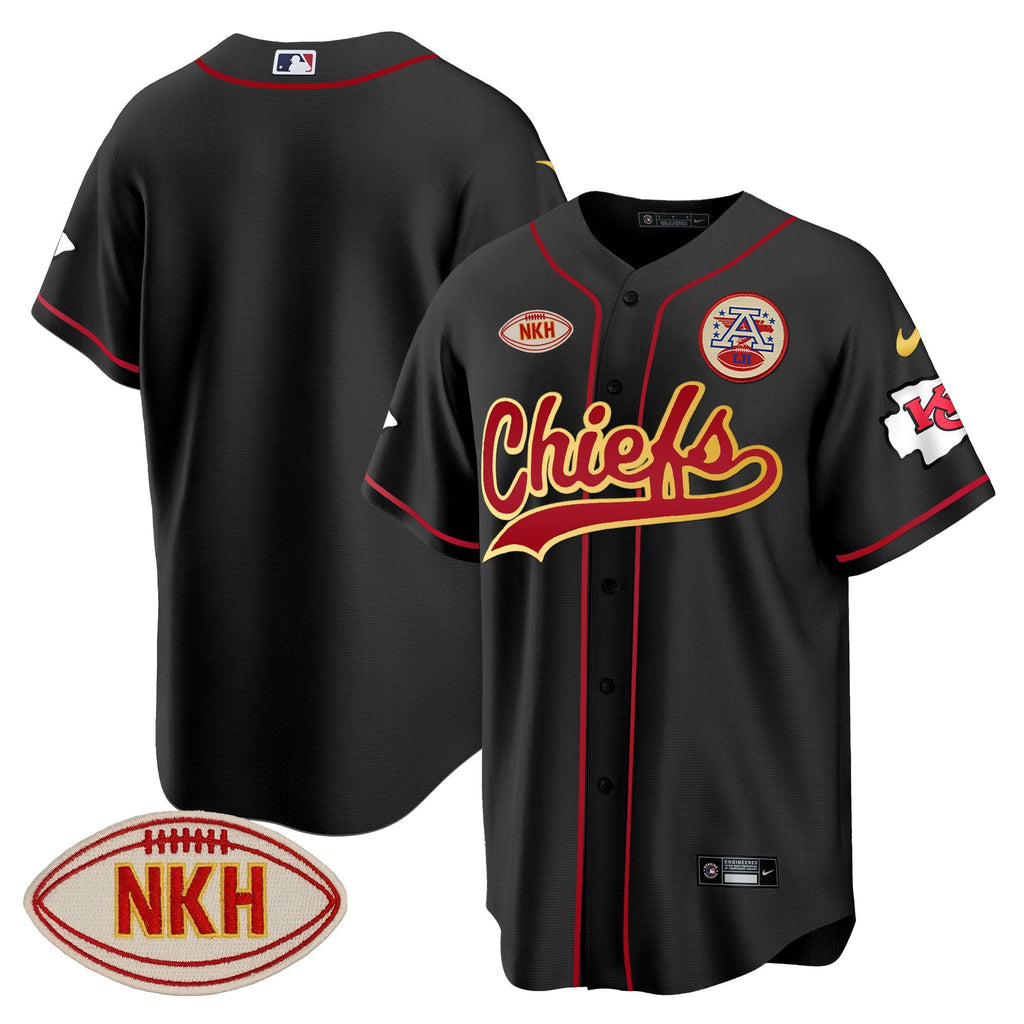 KC NKH Patch Baseball Jersey - All Stitched
