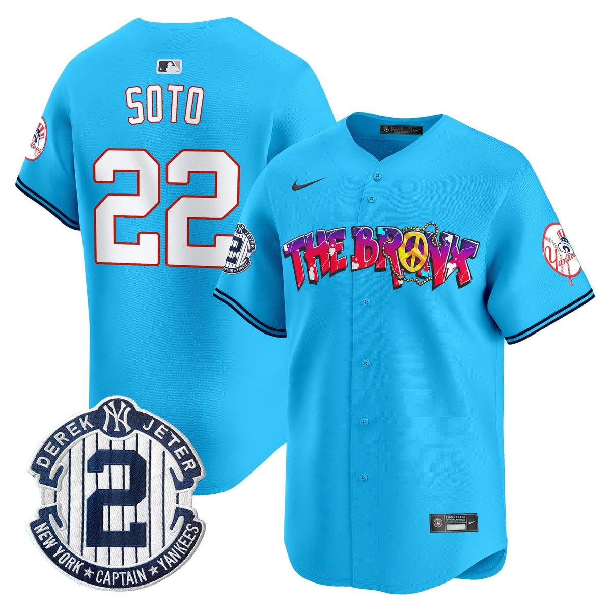 NYY The Bronx Graffiti Vapor Premier Limited Jersey V7 - All Stitched