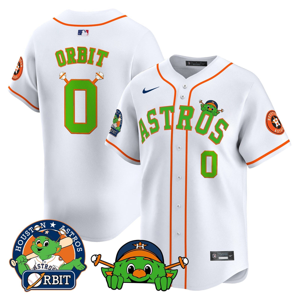 Astros Orbit Patch Vapor Premier Limited Jersey V3 - All Stitched