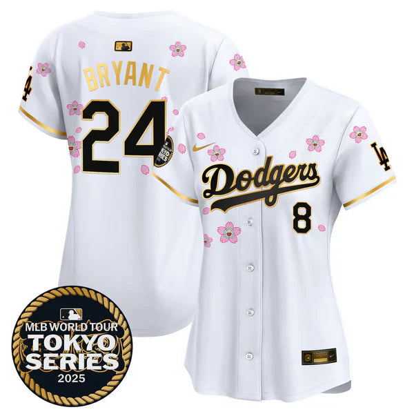 Women's Dodgers Tokyo Series 2025 Gold Trim Vapor Premier Limited Jersey - Stitched