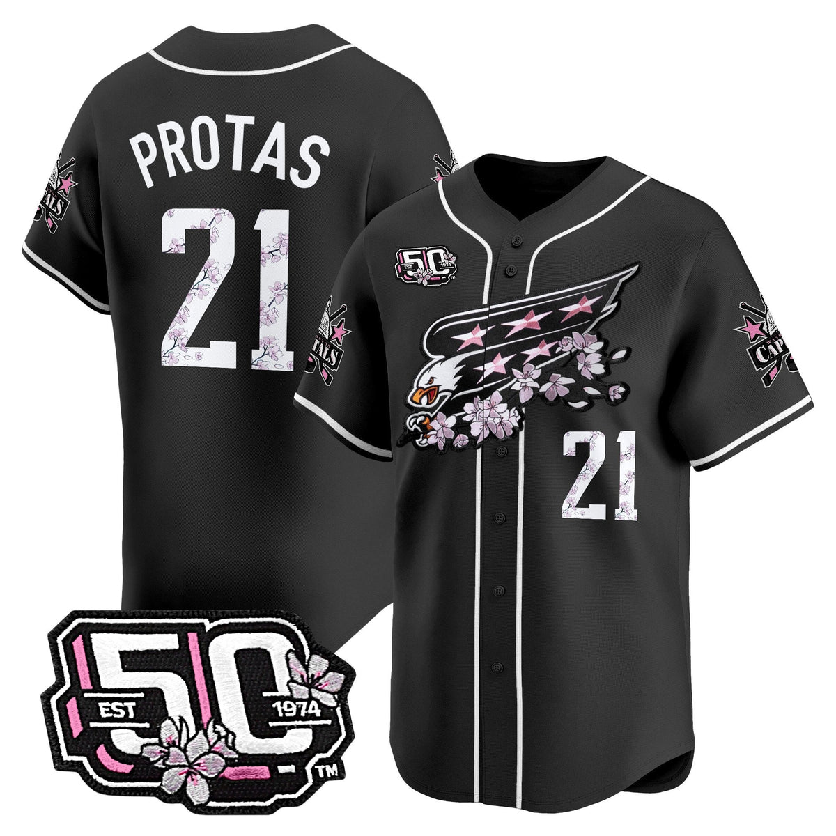 2025 WSH 50th Anniversary Cherry Blossom Style Vapor Premier Limited Jersey - All Stitched