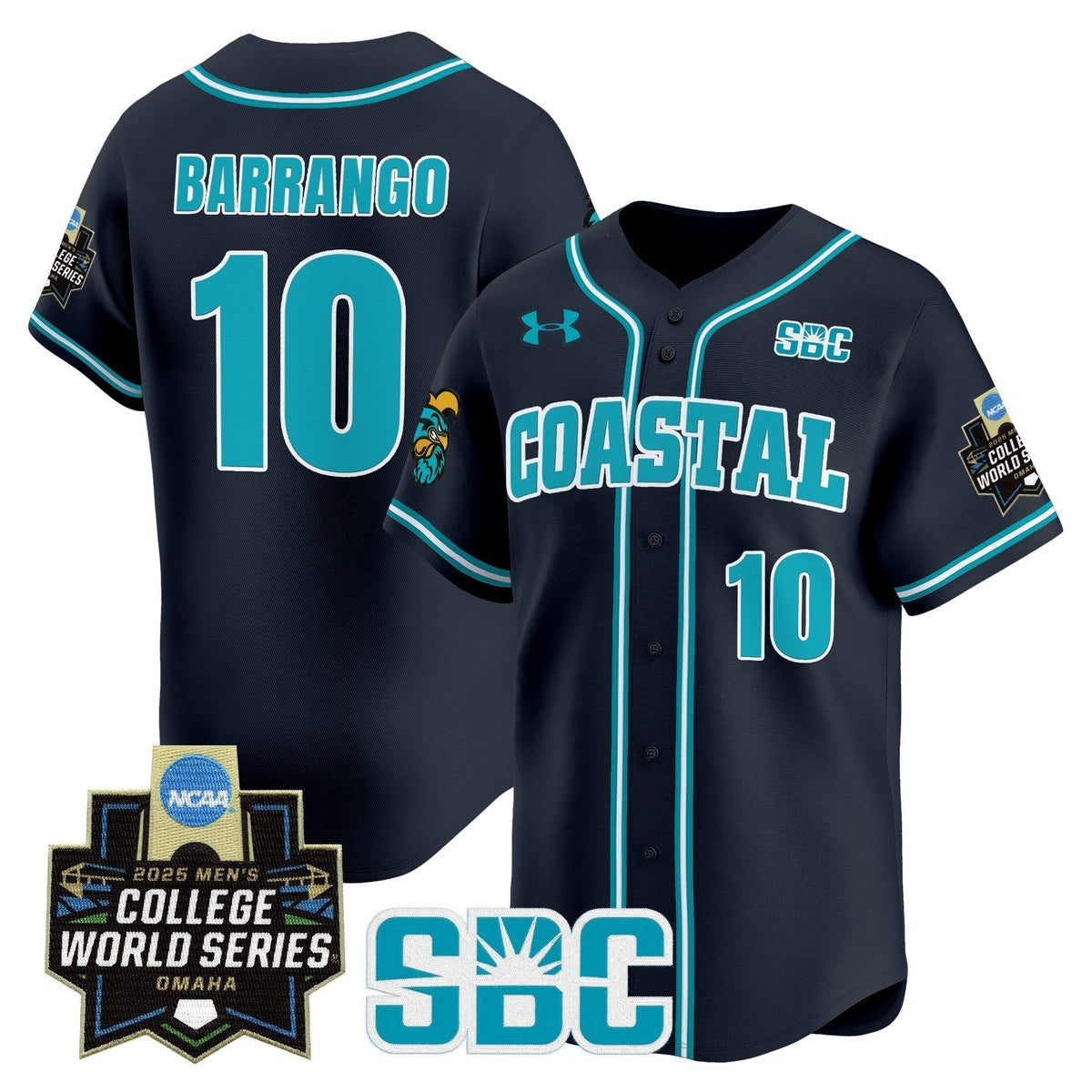 Coastal Carolina Chanticleers 2025 World Series Vapor Premier Limited Jersey - All Stitched