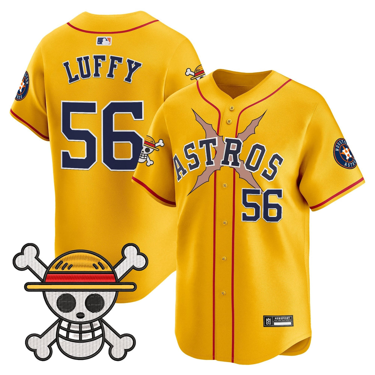 HOU x One Piece 2025 Vapor Premier Limited Jersey - All Stitched