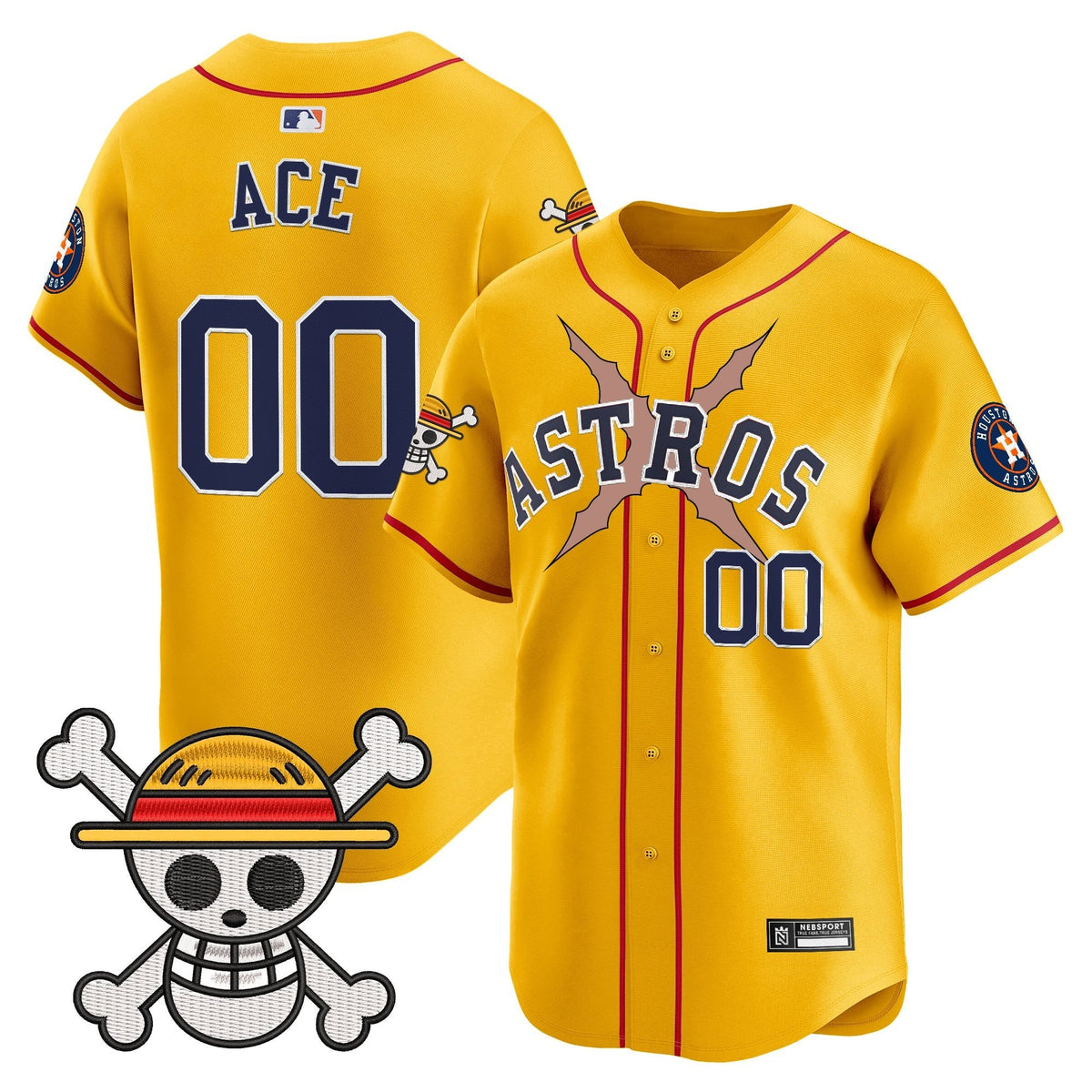 HOU x One Piece 2025 Vapor Premier Limited Jersey - All Stitched