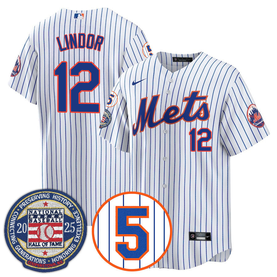NYM Number Retirement & Hall of Fame Gold Men Jersey - All Stitched