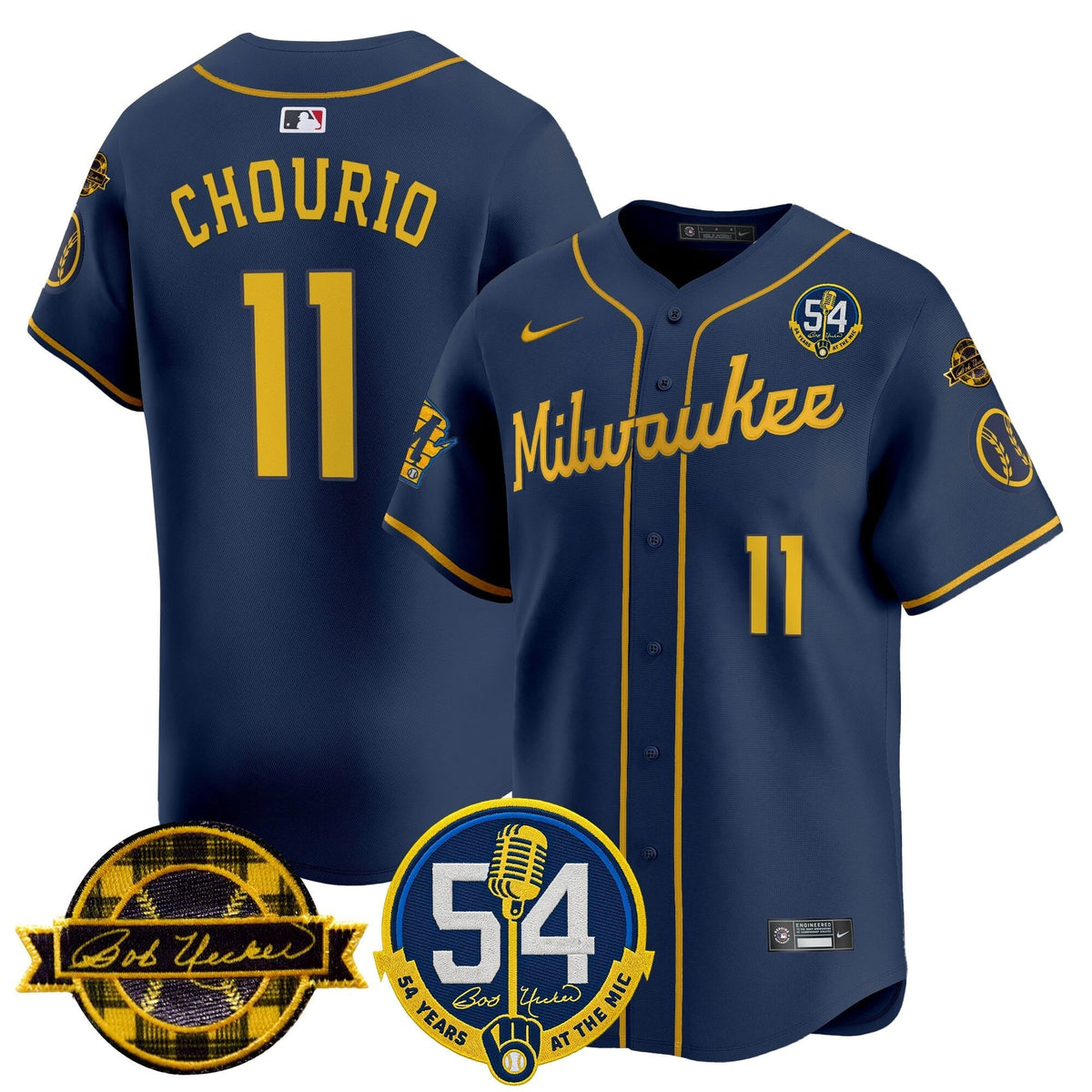 MIL 'Bob Uecker - 54 Seasons for Brewers' Vapor Premier Limited Jersey - All Stitched