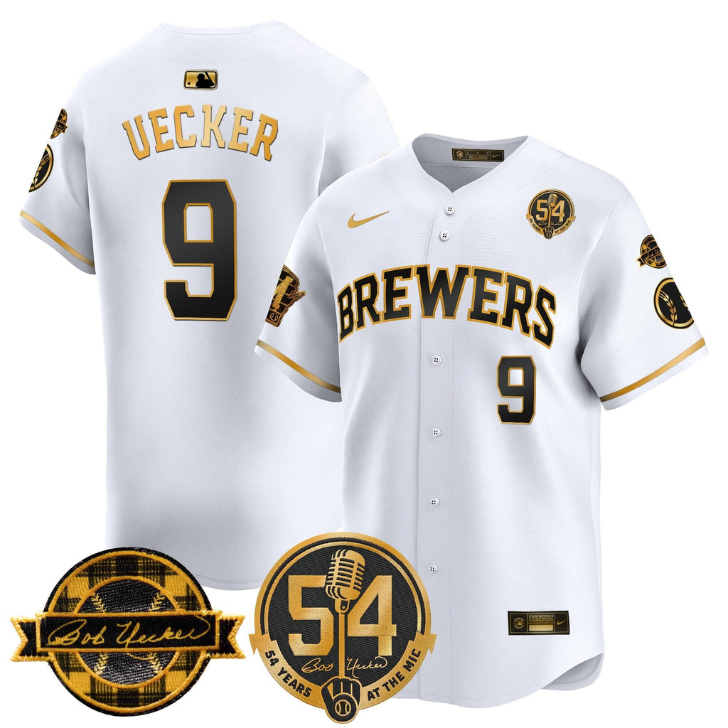 MIL 'Bob Uecker - 54 Seasons for Brewers' Vapor Premier Limited Men Jersey - All Stitched