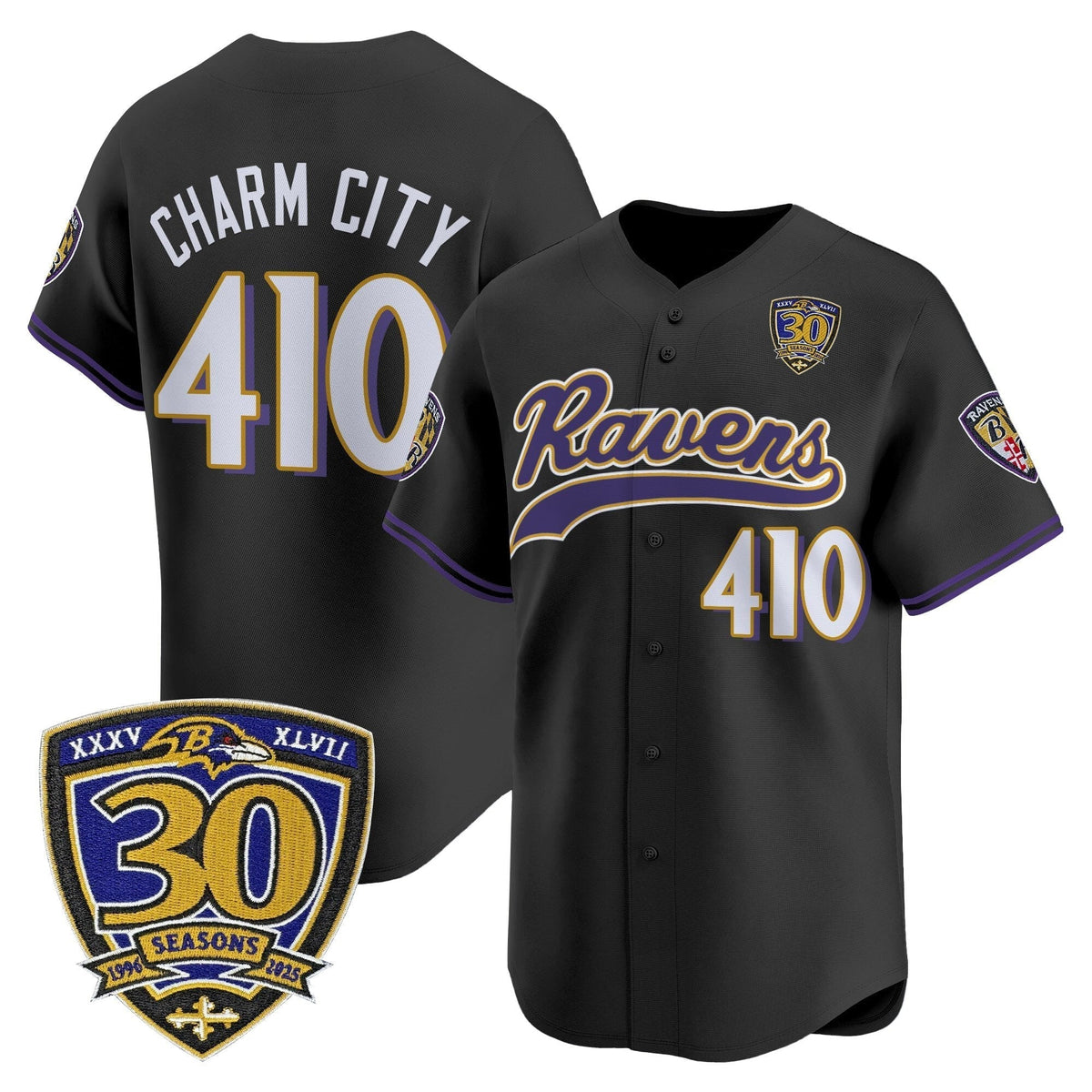 BAL 2025 Vapor Baseball Jersey - 30th Anniversary Patch - All Stitched