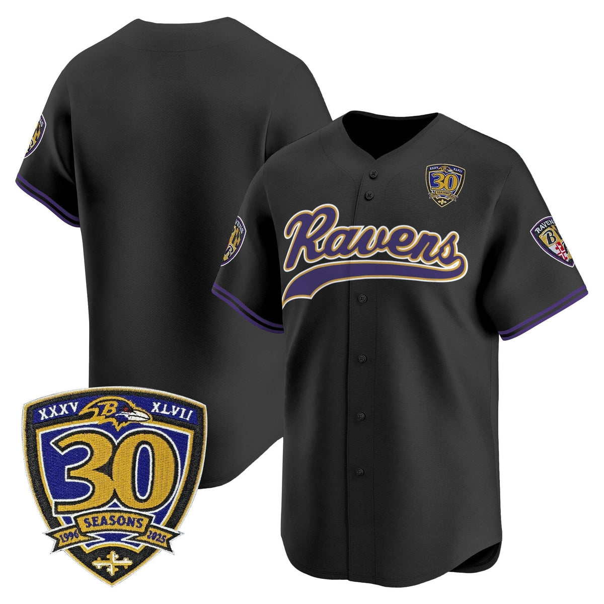BAL 2025 Vapor Baseball Jersey - 30th Anniversary Patch - All Stitched