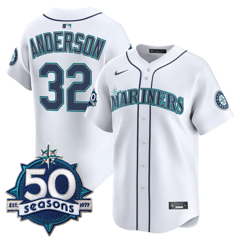 SEA 50 Seasons Patch Vapor Premier Limited Jersey - All Stitched