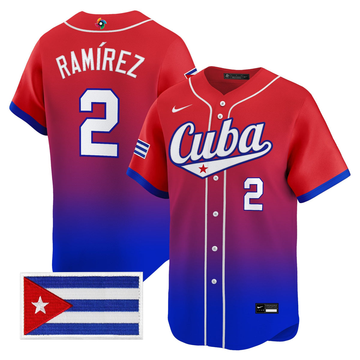 Team Cuba World Baseball Classic Vapor Premier Jersey - 2026 Roster - All Stitched