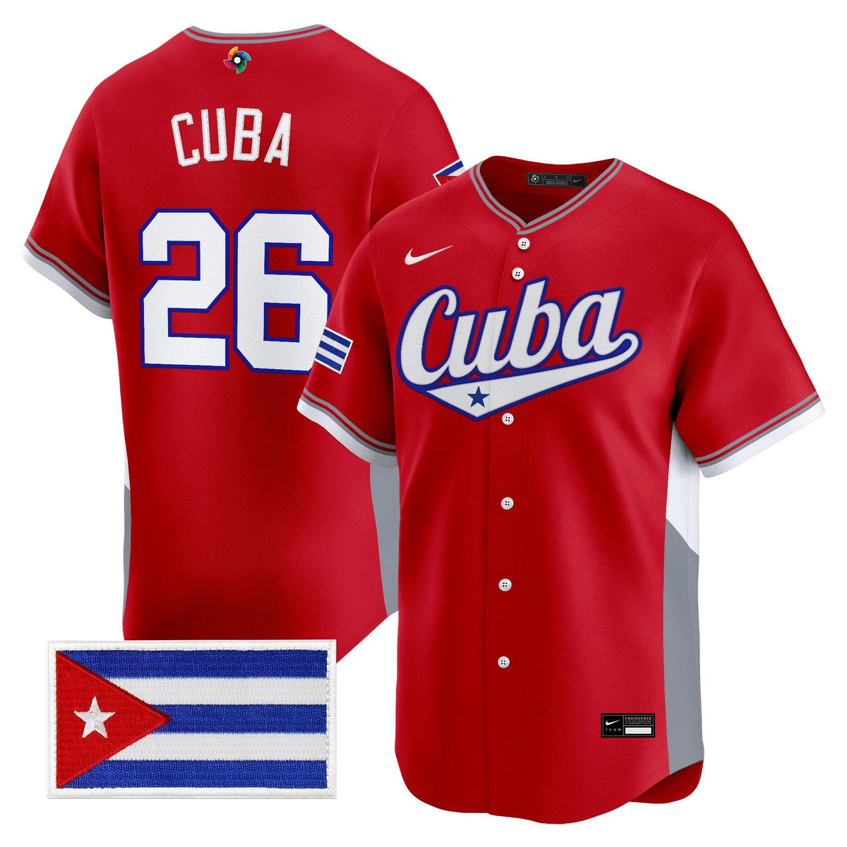 Team Cuba World Baseball Classic Vapor Premier Jersey - 2026 Roster - All Stitched