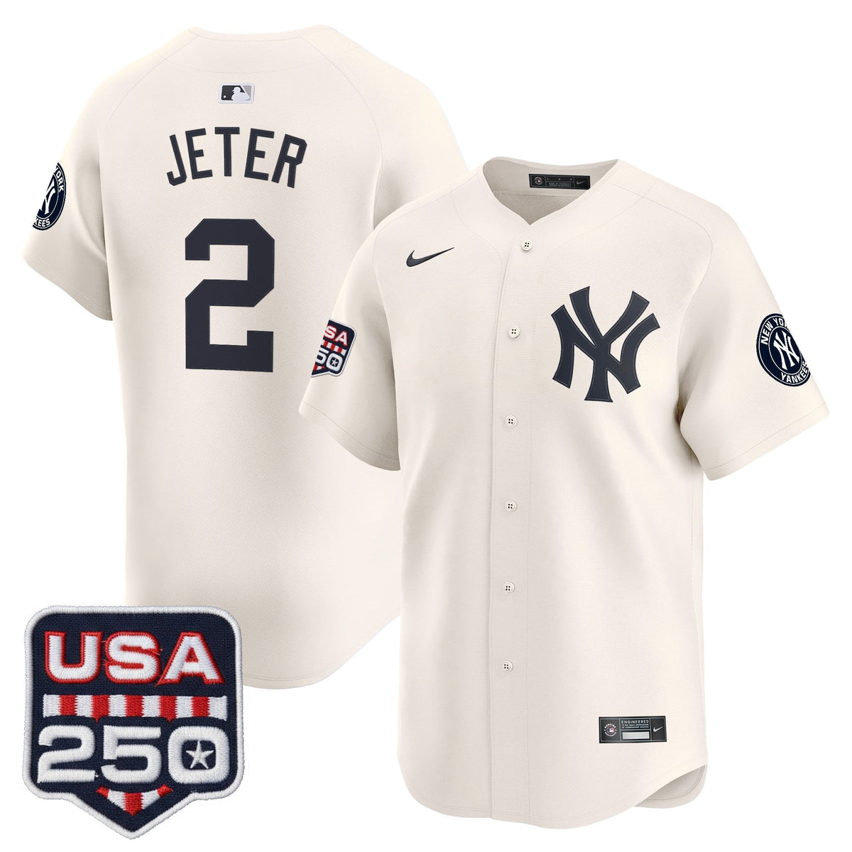 NYY 250America Patch Vapor Premier Limited Jersey - All Stitched