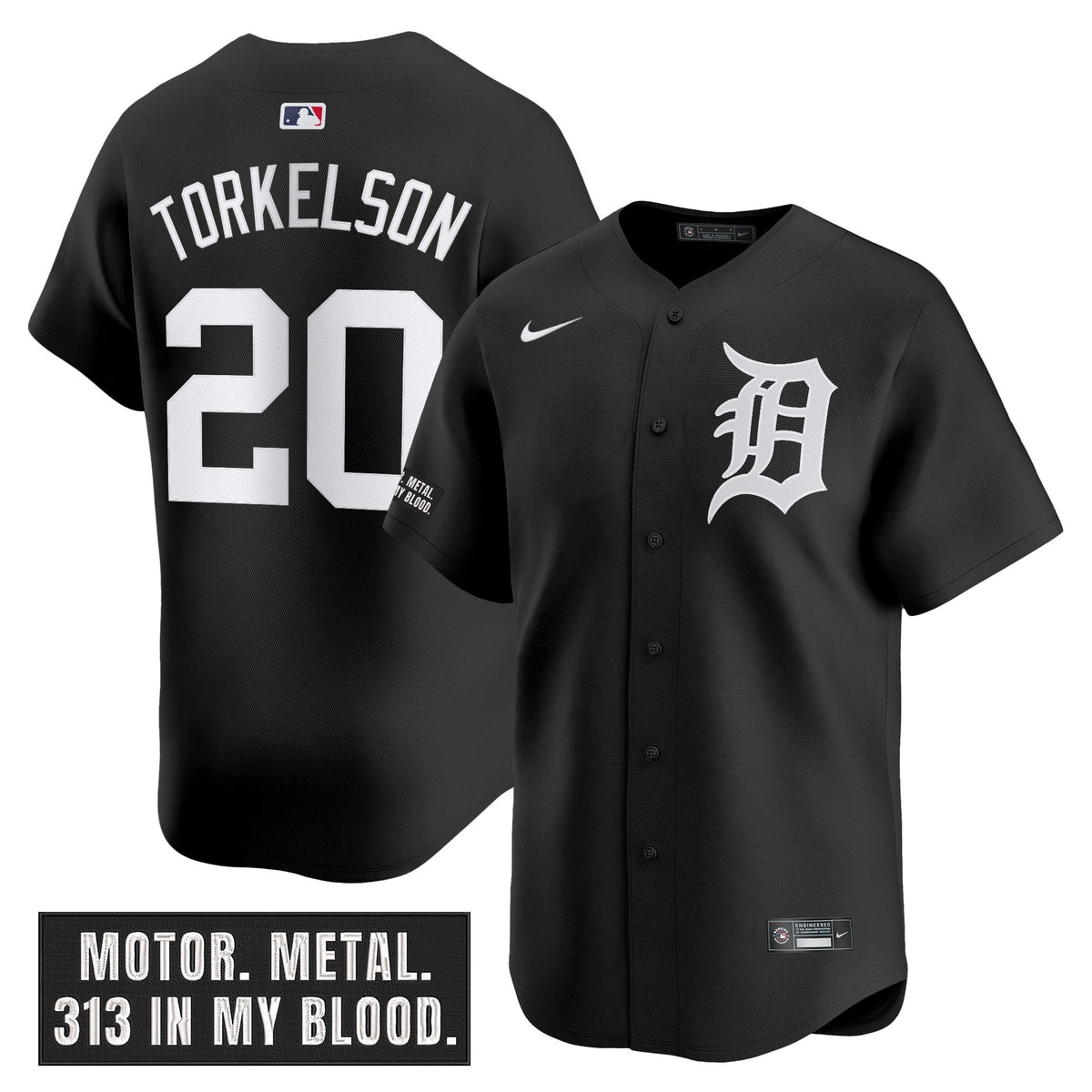 DET 'Motor Gothic Edition' Vapor Premier Limited Jersey - All Stitched