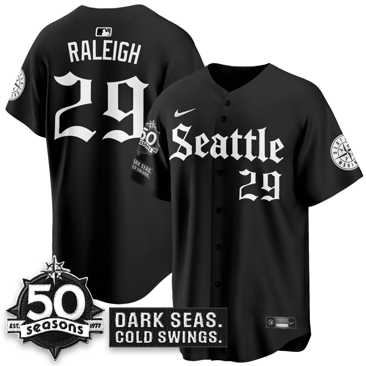SEA 'Gothic Edition' Vapor Premier Limited Men Jersey - 50th Anniversary - All Stitched