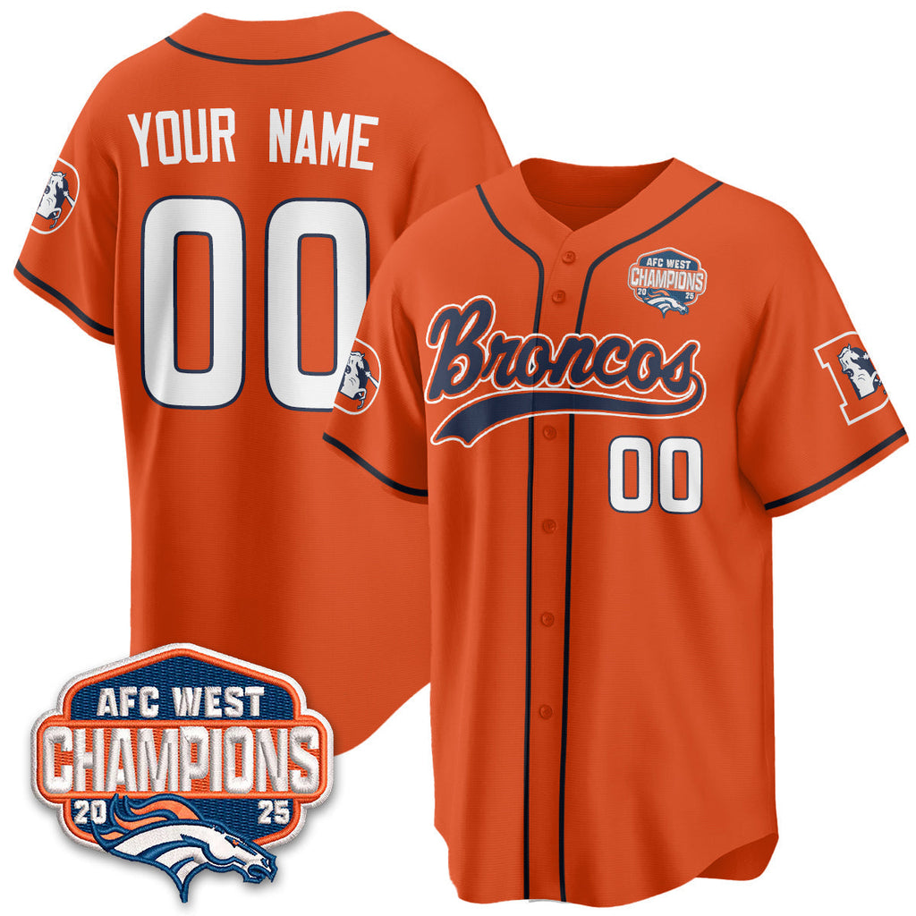 DEN AFC West Division Champions Vapor Limited Baseball Jersey - All Stitched