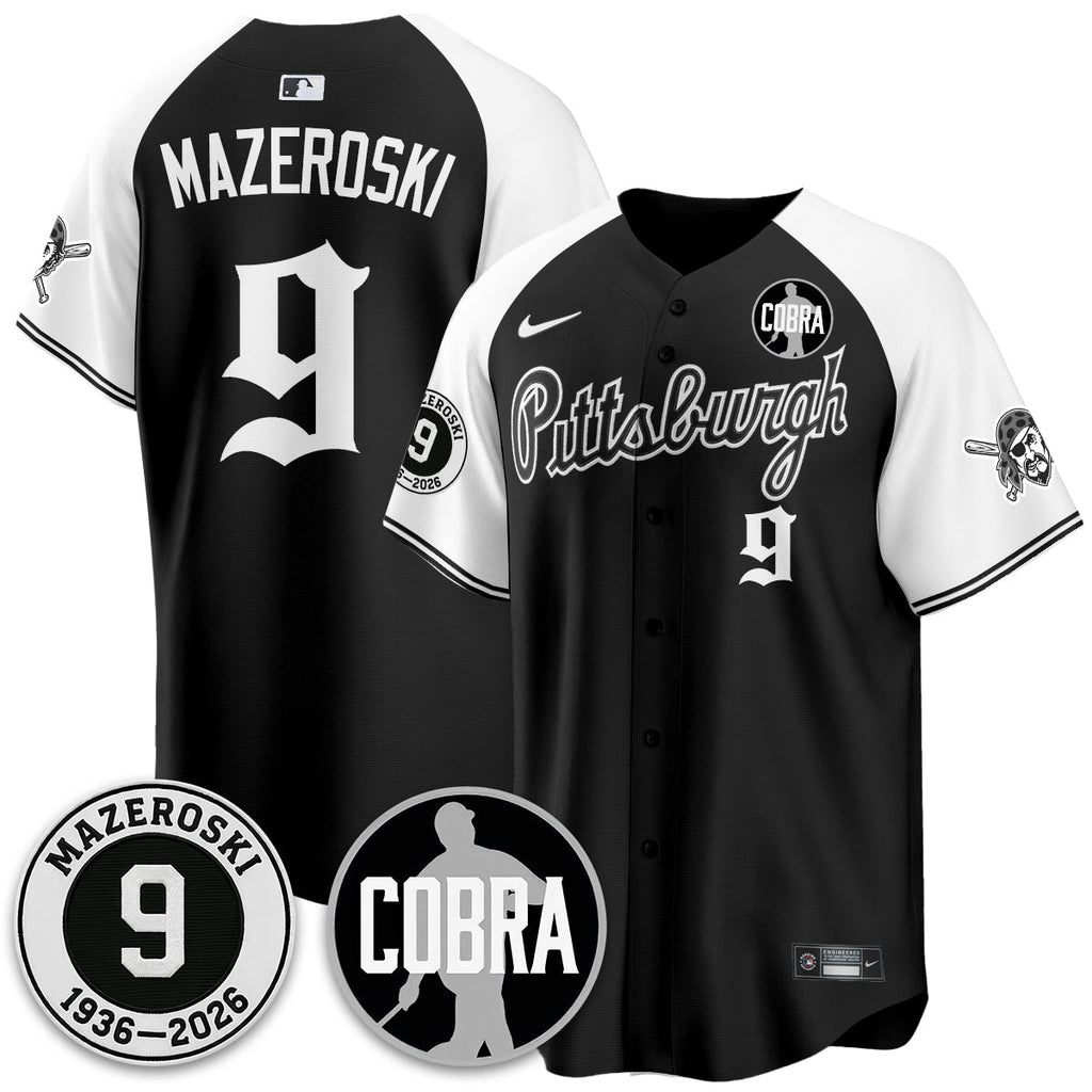 PIT Memories Vapor Limited Gothic Men Jersey - Bill Mazeroski Patch - All Stitched