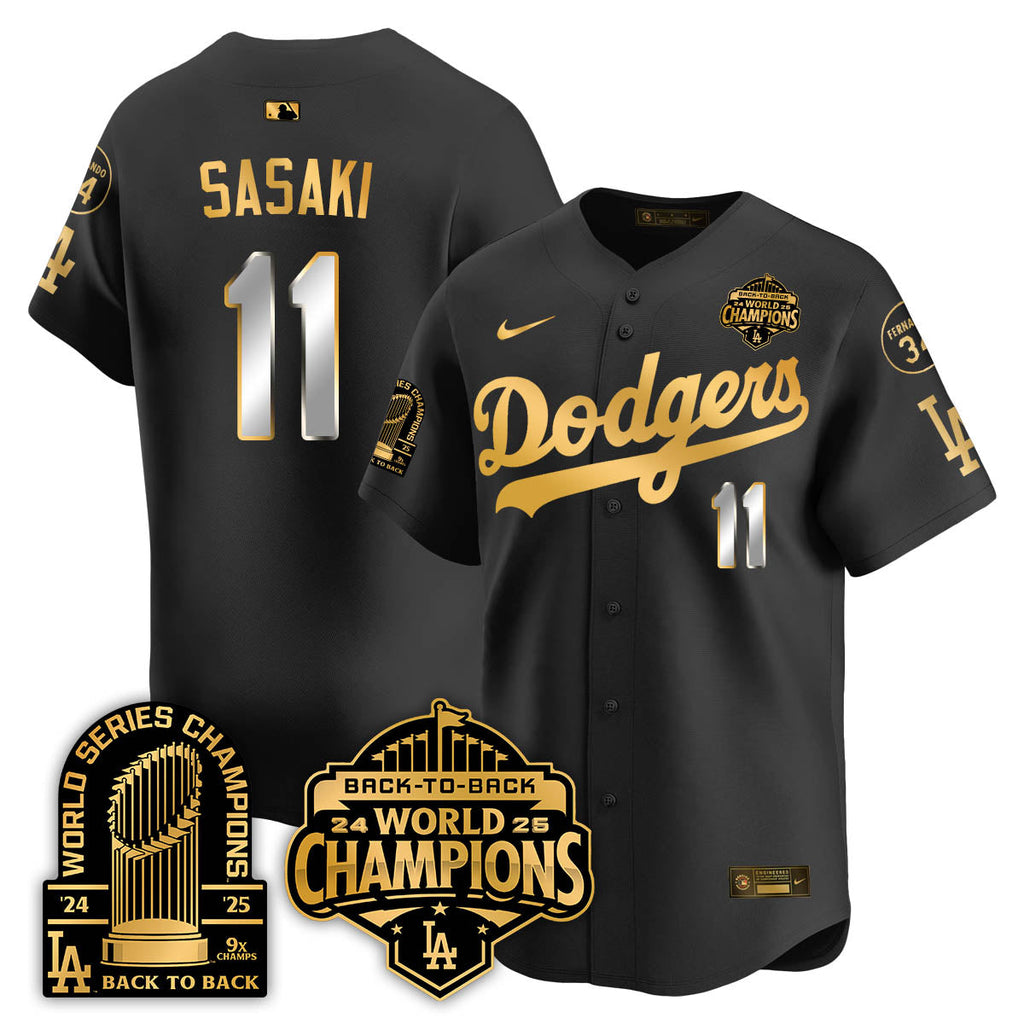 LAD 2025 World Series Champions Men Jersey - 9x Champs - All Stitched