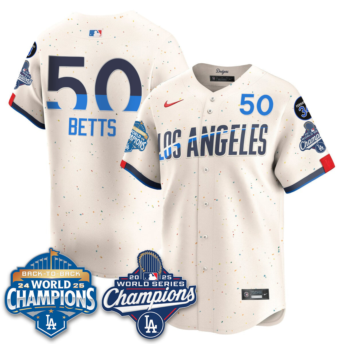 LAD 2025 World Series Champions Jersey - All Stitched