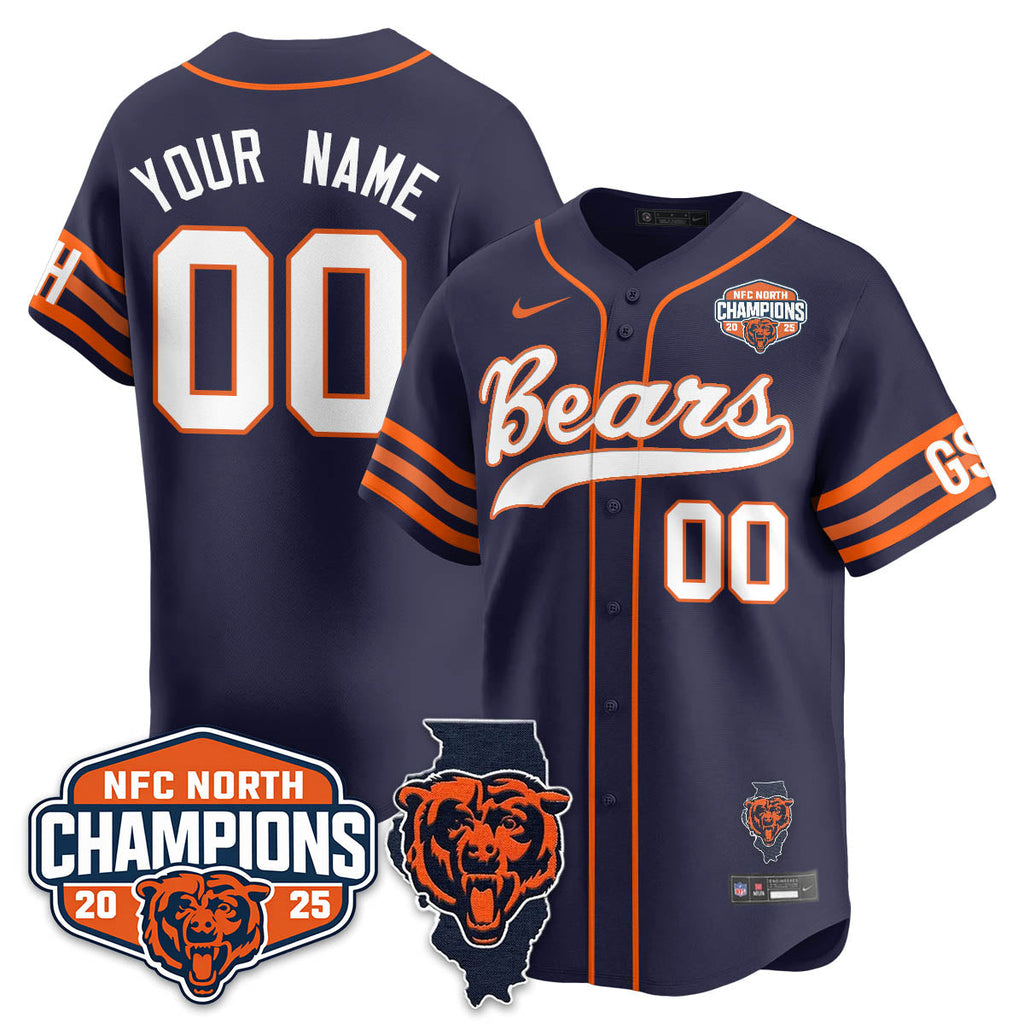 CHI  NFC North Division Champions Vapor Limited Baseball Jersey - All Stitched