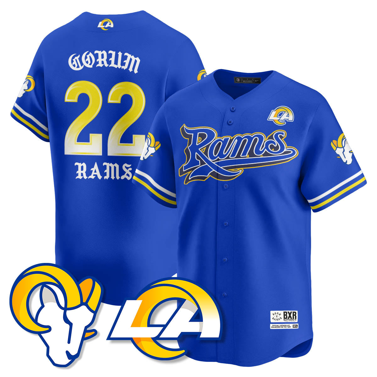 LAR Born x Raised Baseball Jersey - All Stitched