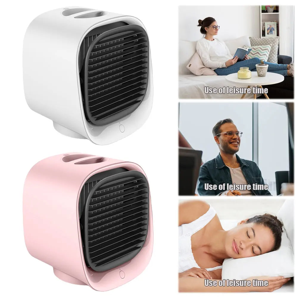 Portable Household Office Mini Desktop Air Conditioning Humidification Negative Ion USB Mini Water Air Cooler Fan