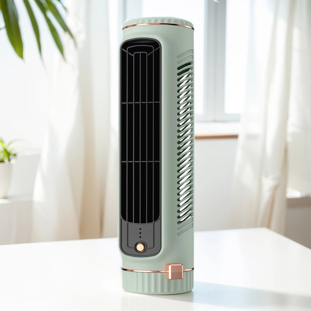 Tower Fan USB Charging Electric Vertical Fan Bladeless Summer Fan Wireless Desk Fan for Home Office