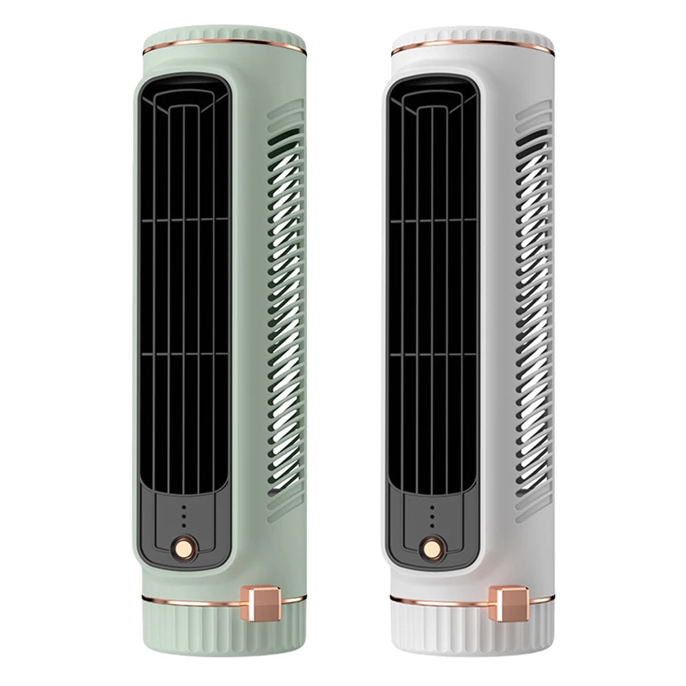 Tower Fan USB Charging Electric Vertical Fan Bladeless Summer Fan Wireless Desk Fan for Home Office