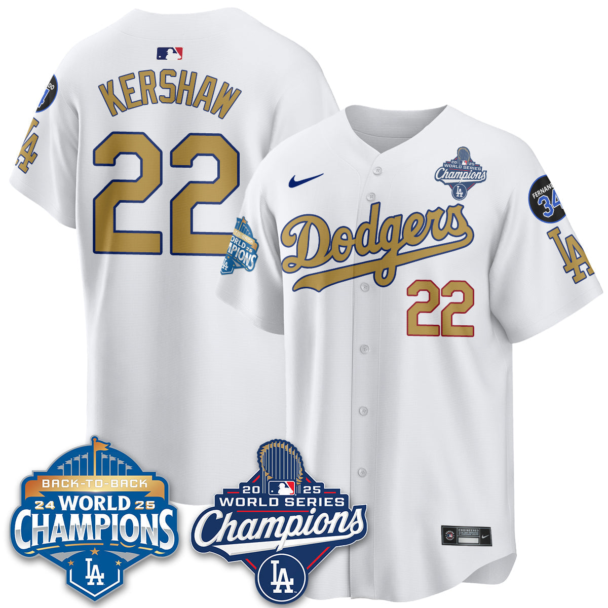 LAD 2025 World Series Champions Men Jersey - All Stitched
