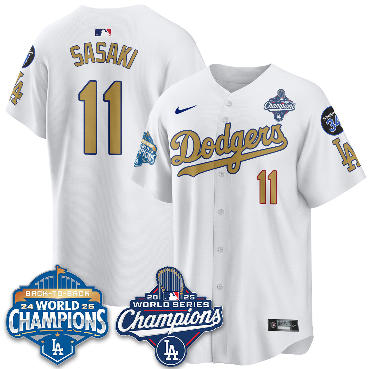 LAD 2025 World Series Champions Men Jersey - All Stitched