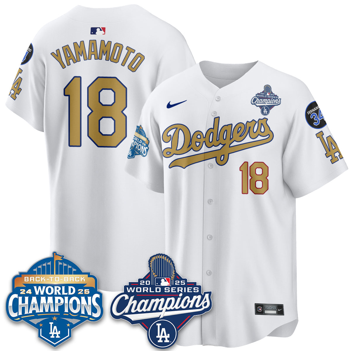LAD 2025 World Series Champions Men Jersey - All Stitched