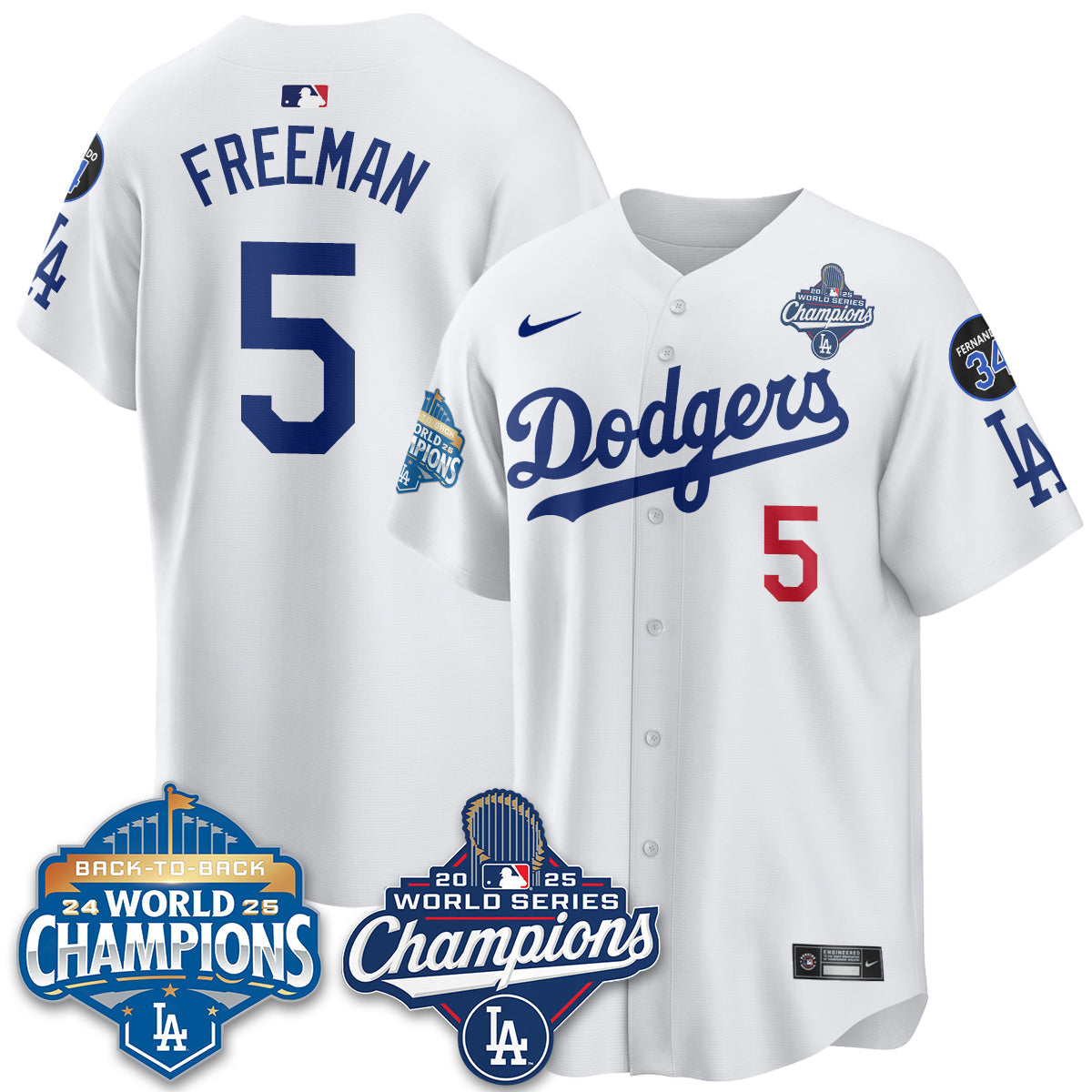 LAD 2025 World Series Champions Men Jersey - All Stitched