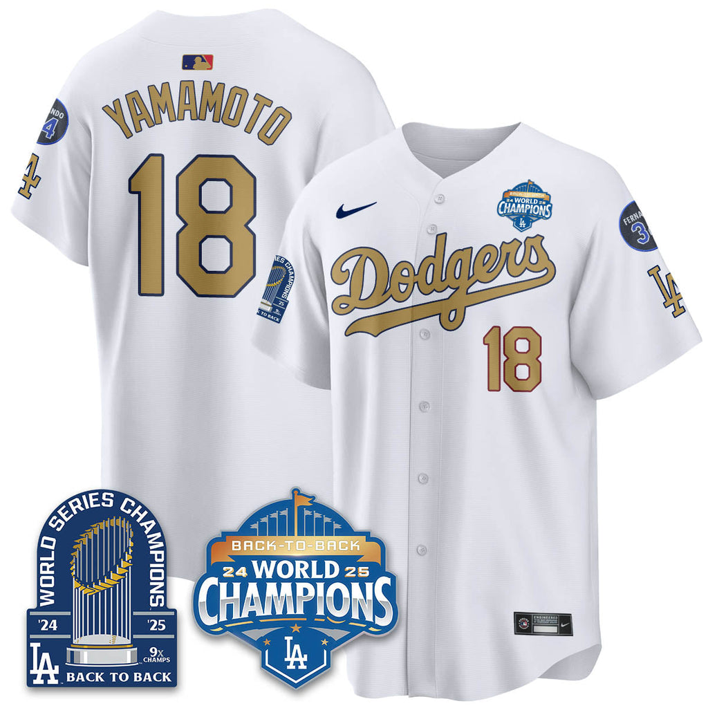 LAD 2025 World Series Champions Men Jersey - 9x Champs - All Stitched N2
