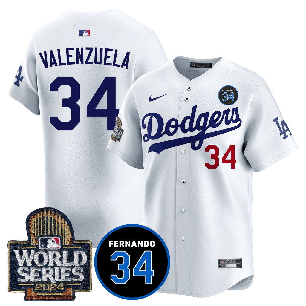 Dodgers Fernando Valenzuela Memorial Men Jersey - All Stitched