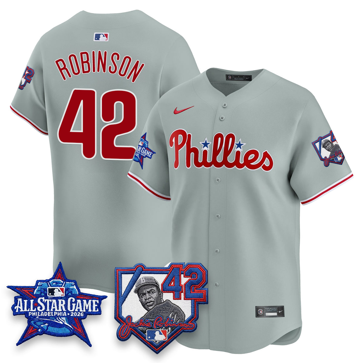 Philadelphia Phillies 2026 Jackie Robinson New Era - All Star Game Vapor Limited Jersey - All Stitched