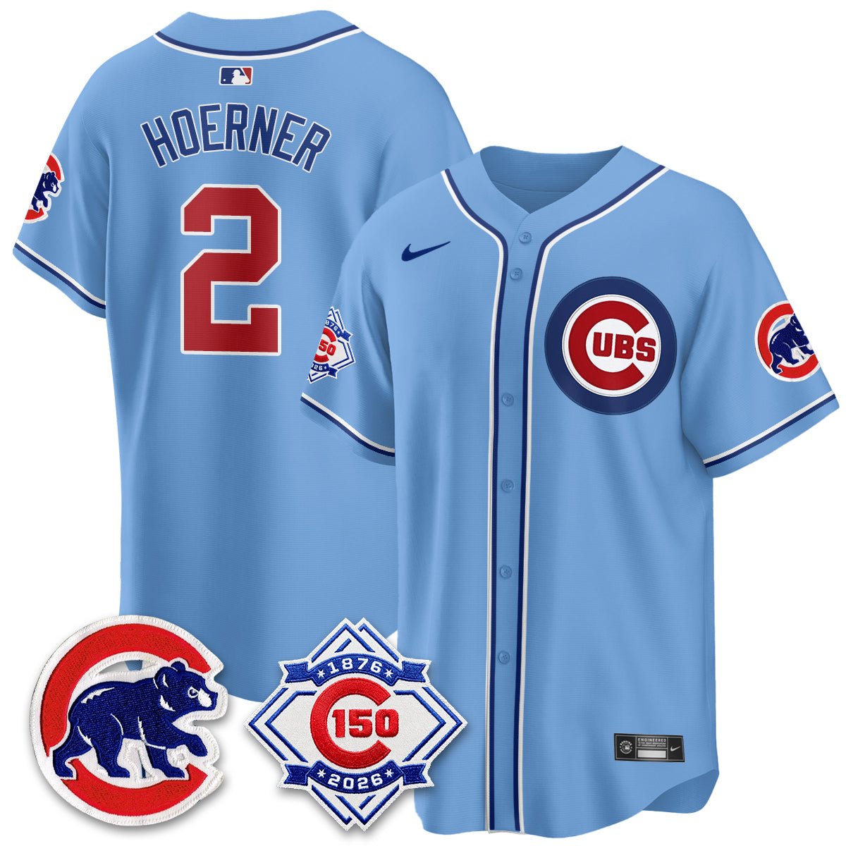 Chicago Cubs 150th Anniversary Black Out Style Vapor Premier Limited Jersey - All Stitched