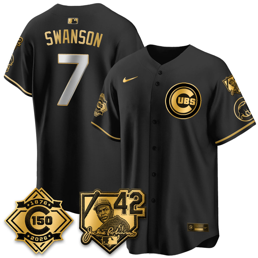 CHC 150th Anniversary & Jackie Robinson Day Patch Vapor Premier Limited Jersey - All Stitched