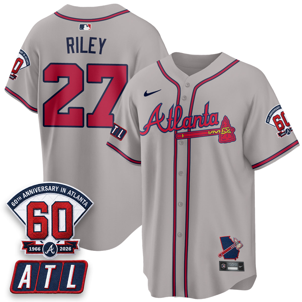 Atlanta Braves 2026 60th Anniversary Vapor Limited Jersey - All Stitched