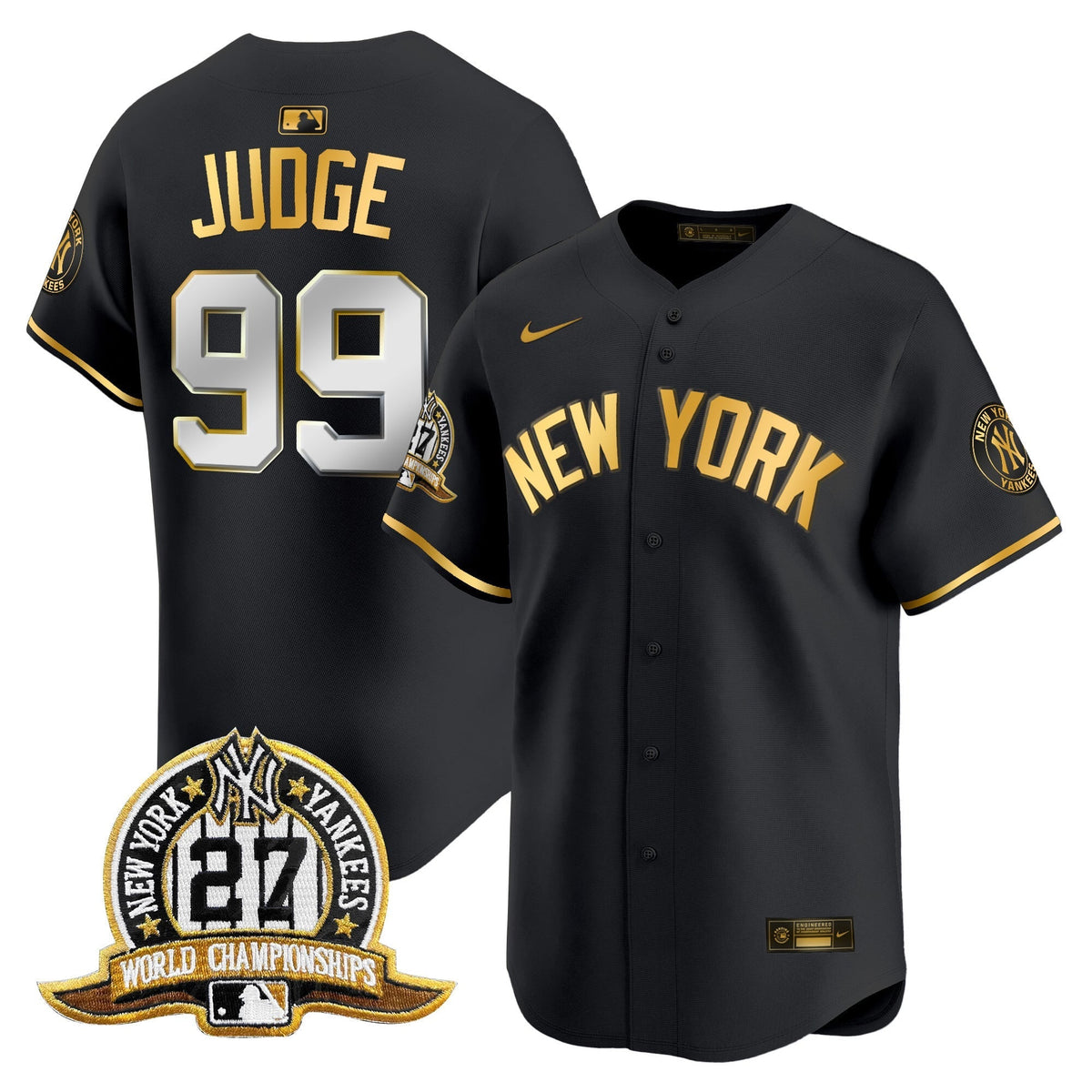 NYY 27 Time Champions Patch Vapor Premier Limited Jersey V2 - All Stitched