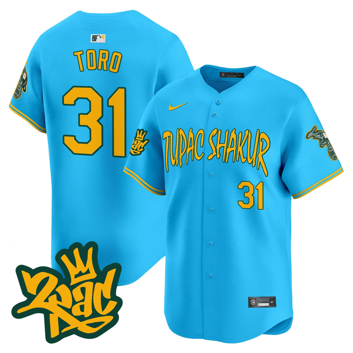 OAK Tupac Shakur Vapor Premier Limited Jersey - All Stitched