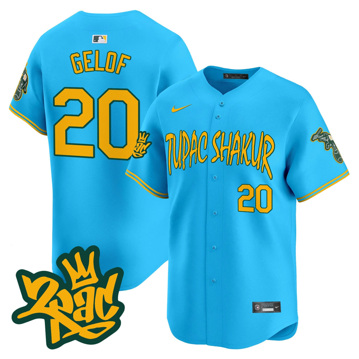 OAK Tupac Shakur Vapor Premier Limited Jersey - All Stitched