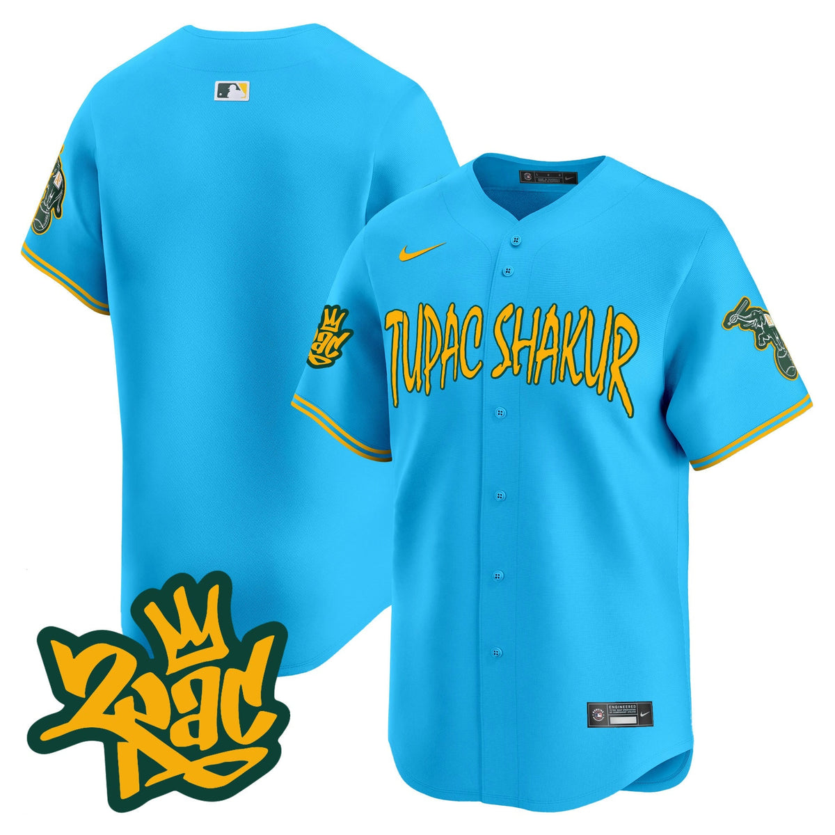 OAK Tupac Shakur Vapor Premier Limited Jersey - All Stitched