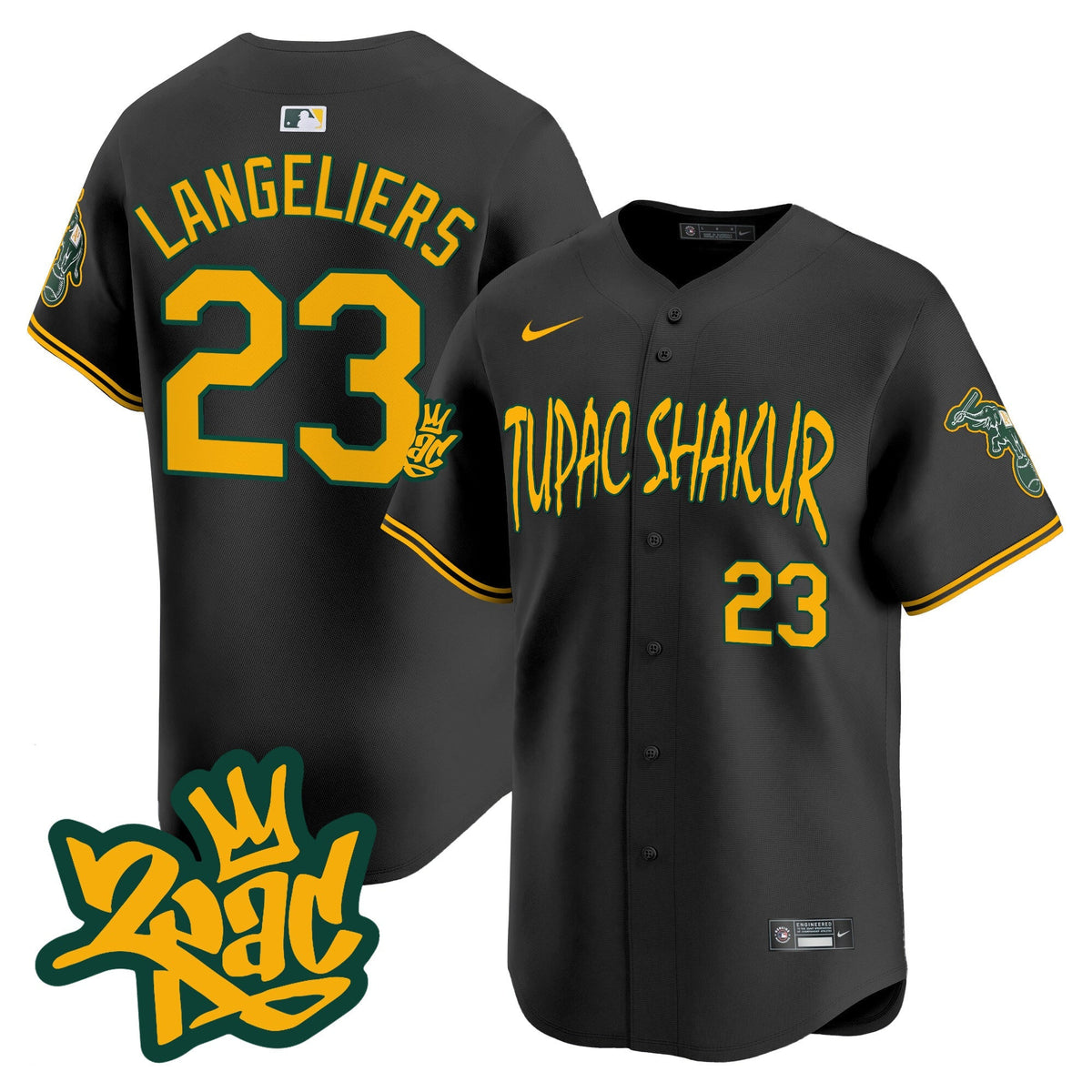 OAK Tupac Shakur Vapor Premier Limited Jersey - All Stitched
