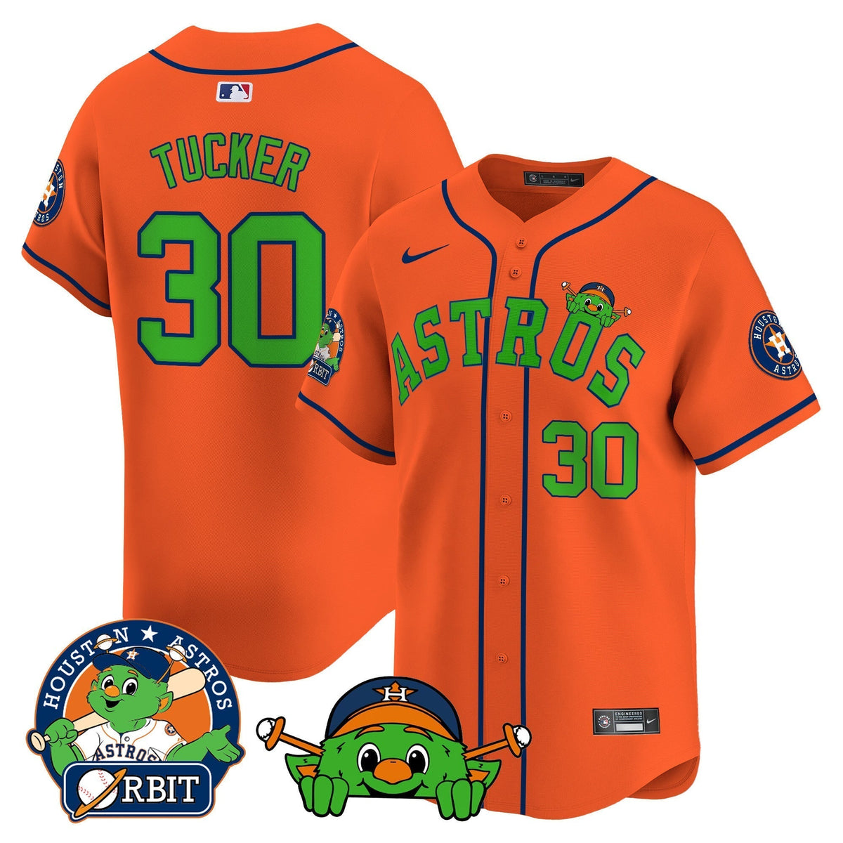 Astros Orbit Patch Vapor Premier Limited Jersey V3 - All Stitched