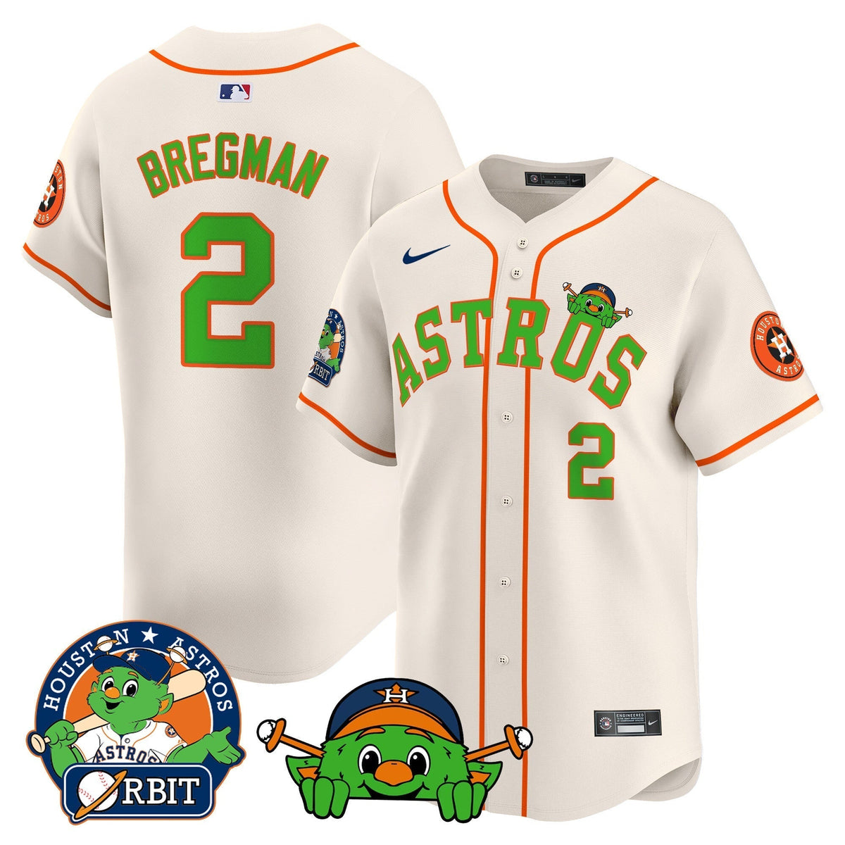 Astros Orbit Patch Vapor Premier Limited Jersey V3 - All Stitched