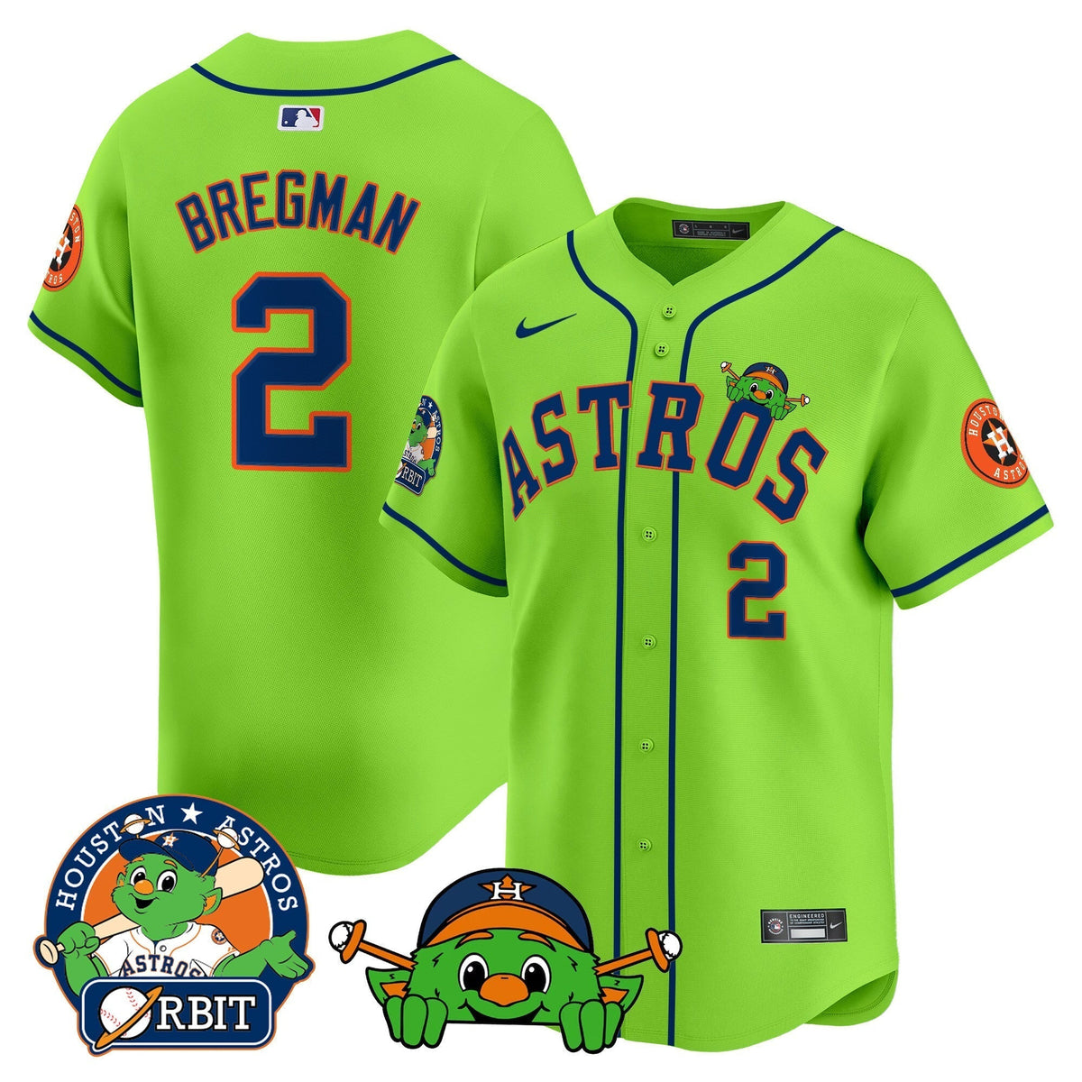 Astros Orbit Patch Vapor Premier Limited Jersey V3 - All Stitched