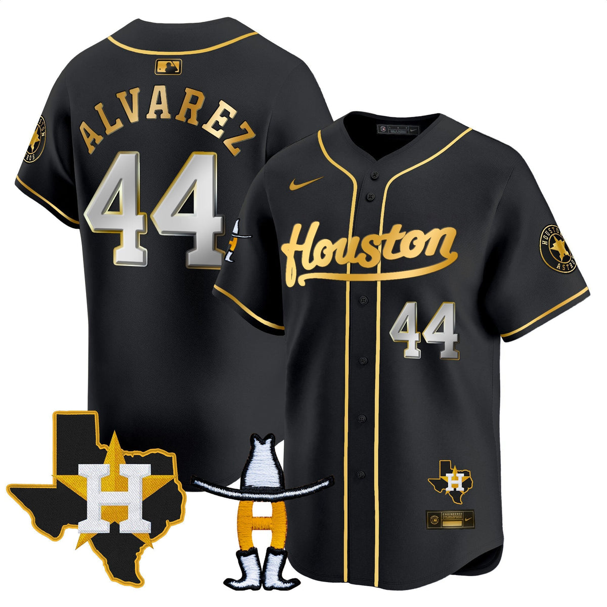 HAS Houston Rodeo Patch Vapor Premier Limited Jersey - All Stitched